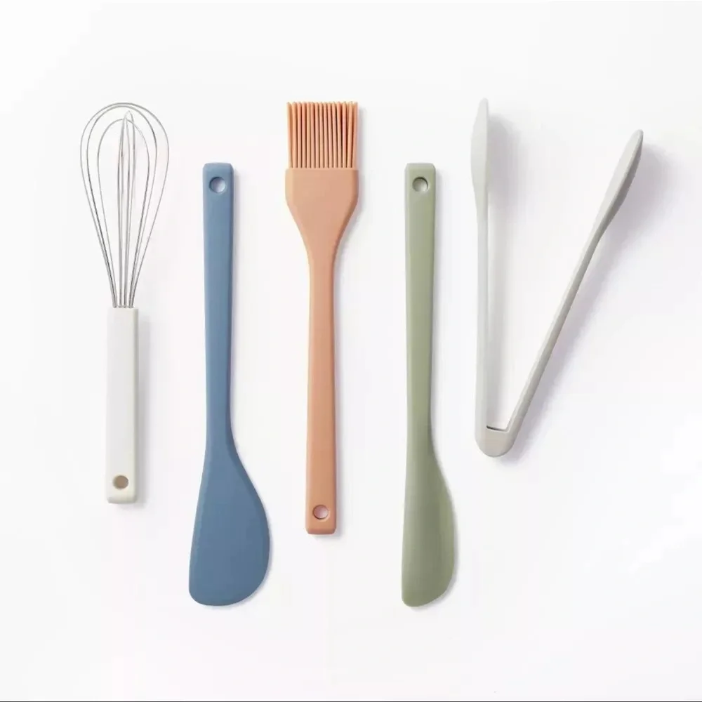 NEW! Figmint 5pc Silicone Mini Kitchen Utensil Set - Multicolor